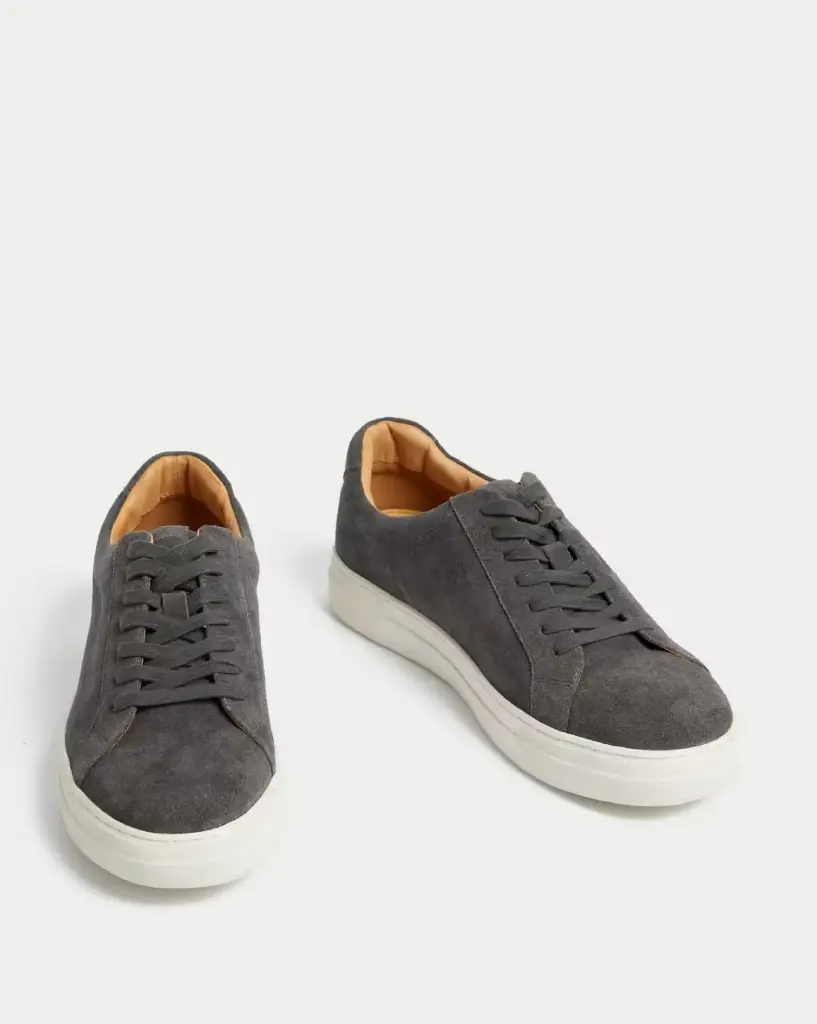 Suede Lace Up Trainers