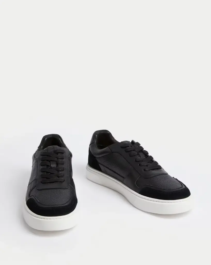 Leather Lace Up Trainers 