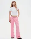Straight drawstring trousers
