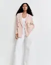 Linen-blend blazer