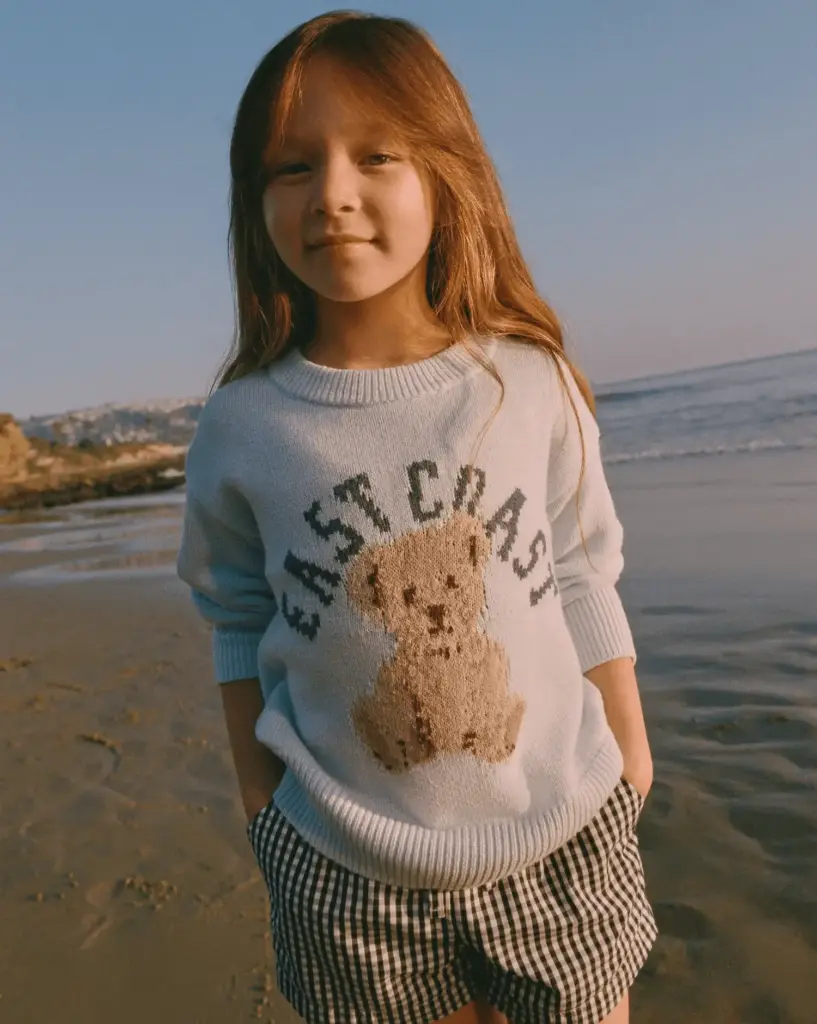 Graphic crew sweater
