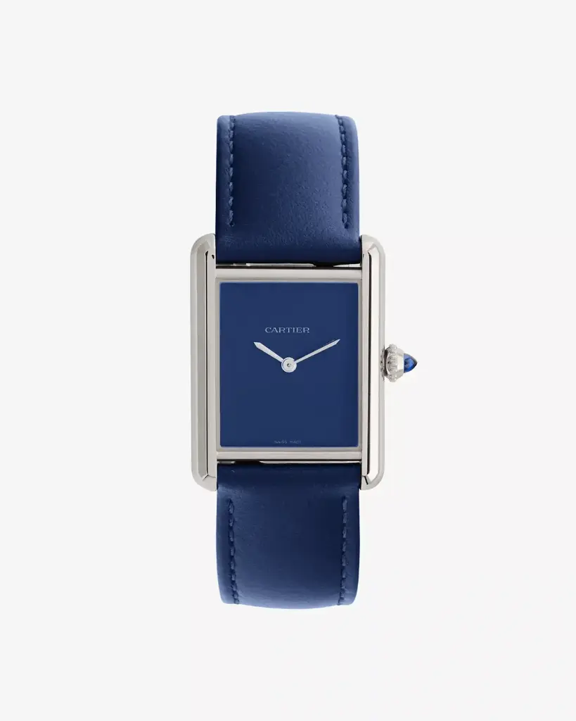 Tank Must Large steel quartz watch