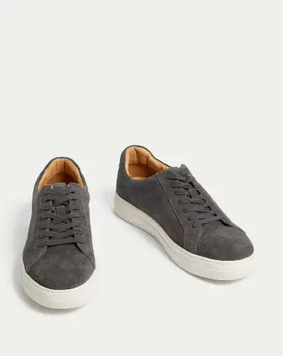Suede Lace Up Trainers