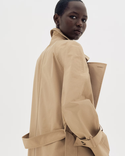 Double-breasted trench coat