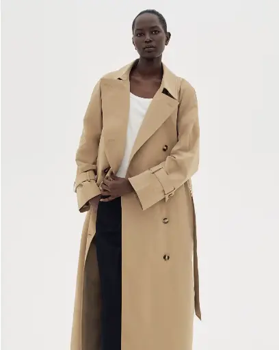 Double-breasted trench coat