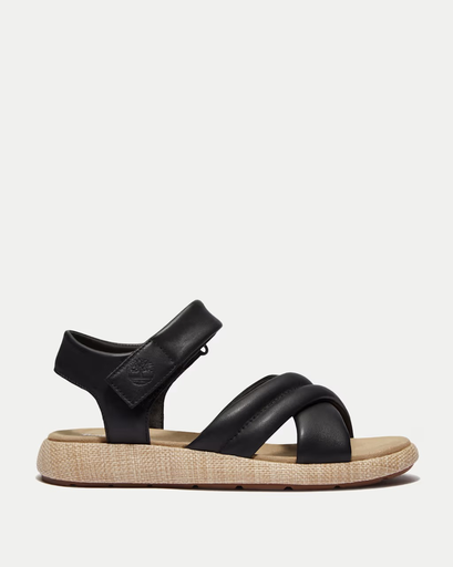 Belmar Waves Leather Flat Sandals