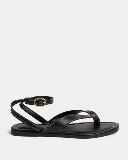 Ankle Strap Buckle Flat Sandals