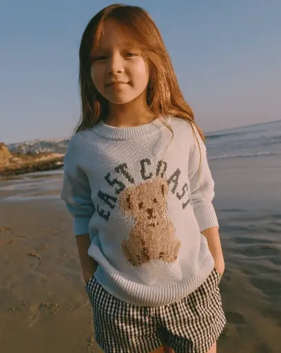 Graphic crew sweater
