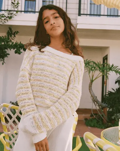 off-the-shoulder sweater