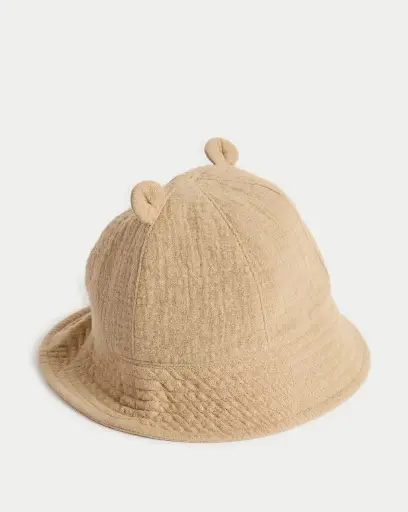 Kids' Pure Cotton Bear Sun Hat