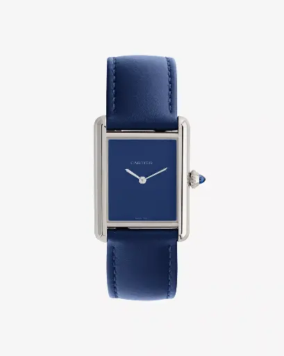 Tank Must Large steel quartz watch